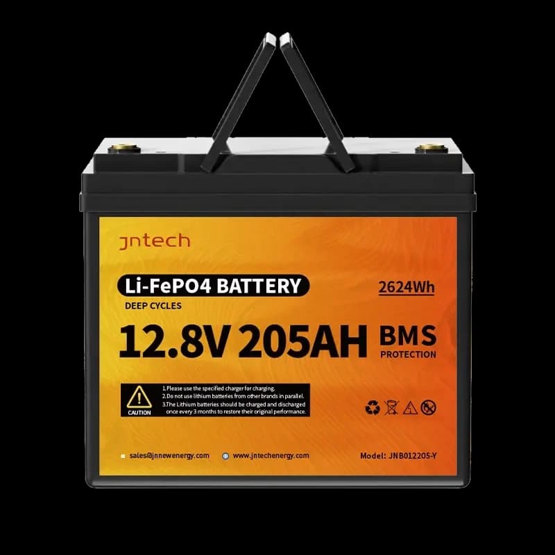 Deep-Cycle LiFePO4 Battery 12.8V 205Ah 2624Wh for Small Solar Systems