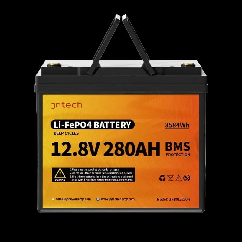Deep-Cycle LiFePO4 Battery 12.8V 280Ah 3584Wh for Large-Scale Solar Energy Storage